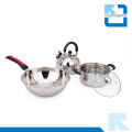 Hochwertiges Edelstahl-Kochgeschirr Set mit Kessel &amp; Stock Pot &amp; Fry Pan